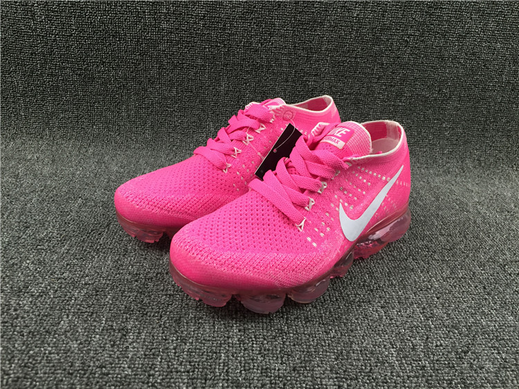 Nike Flyknit Air VaporMax 2018 Women\'s Running Shoes Pink White